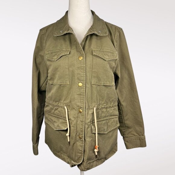 Levi's Green Utility Jacket Military Field Army Bomber Cotton XS - Picture 1 of 11